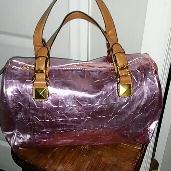 Michael Kors Handbags - MICHAEL KORS  Pink Metallic Satchel